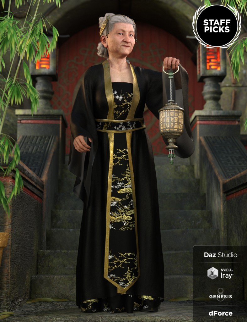 dForce Palace Robes Outfit for Genesis 8 Female(s)