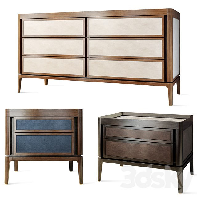 Chest of drawers bedside table Roberto Lazzeroni Ceccotti Collezioni
