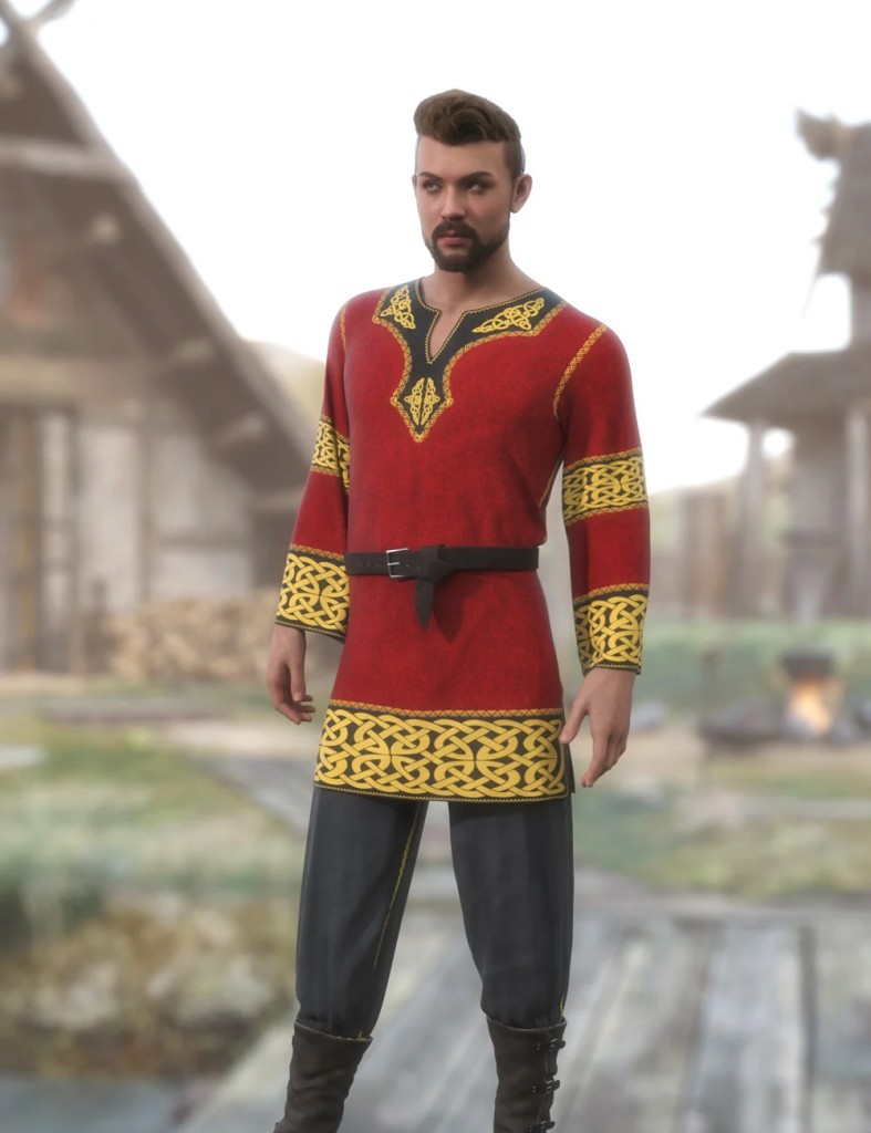 dForce GH Stonebrook Tunic Outfit for Genesis 9 and 8 Male