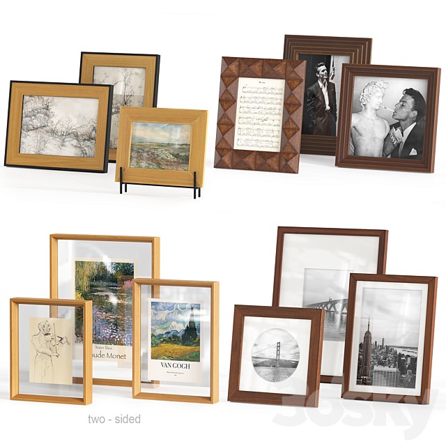 Wood photo frames | Picture set | Photo frame set
