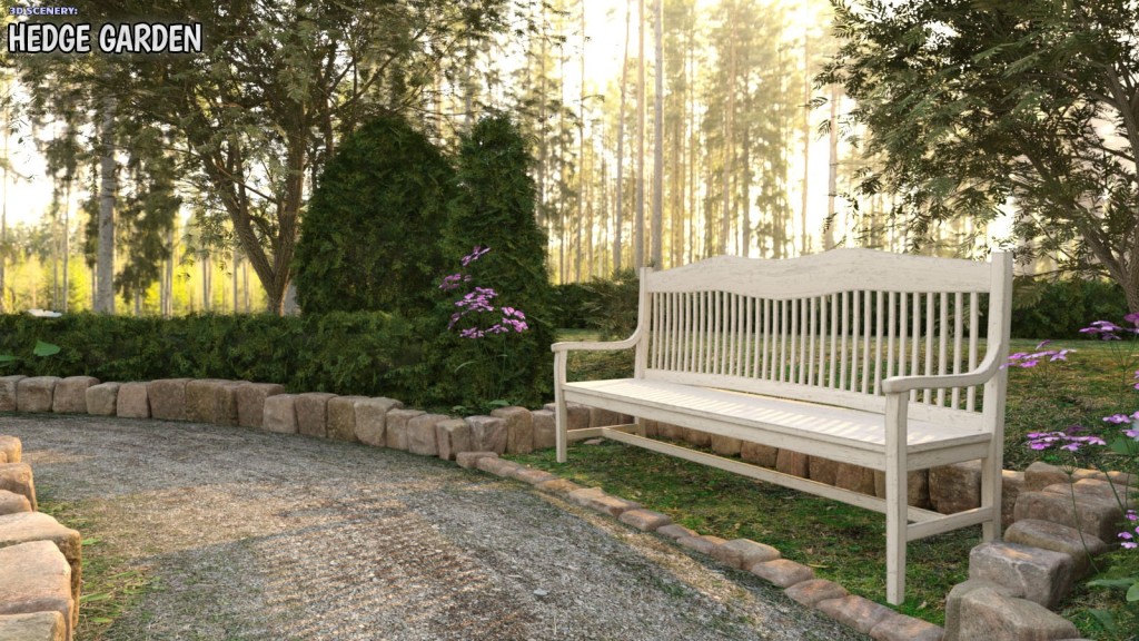 3D Scenery Hedge Garden