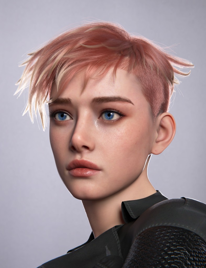 dForce AK Warrior Hair for Genesis 9, 8, and 8.1