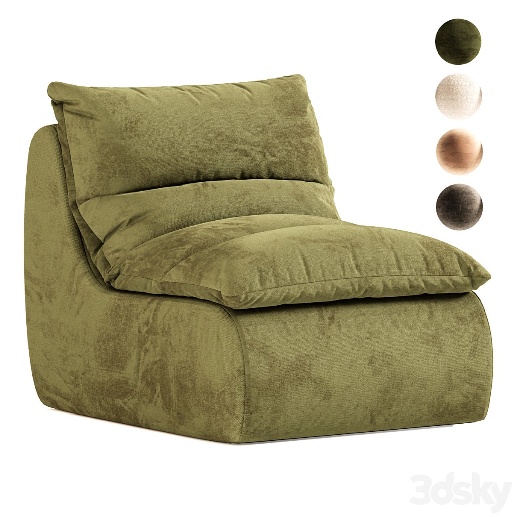 minimalist solid chair with fixed back