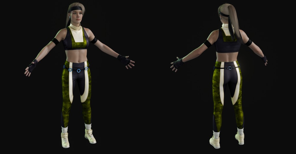 MK1 Sonya Blade S2 Premium for Blender 4.x