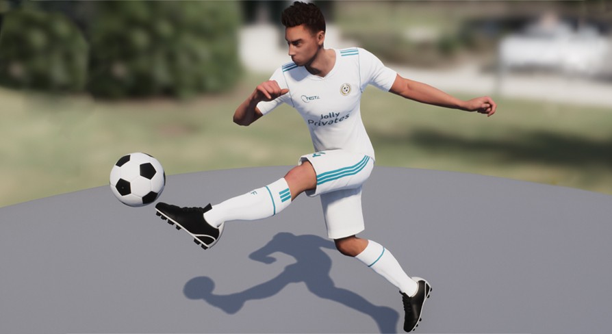 White Football Player Animated