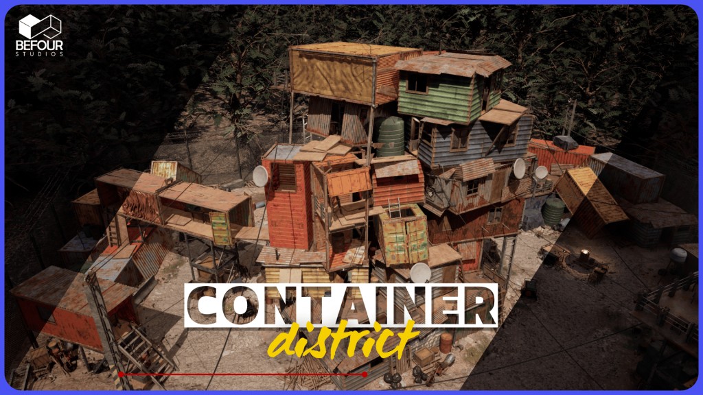 Container Disctrict Environment w Container Tool UE5.0