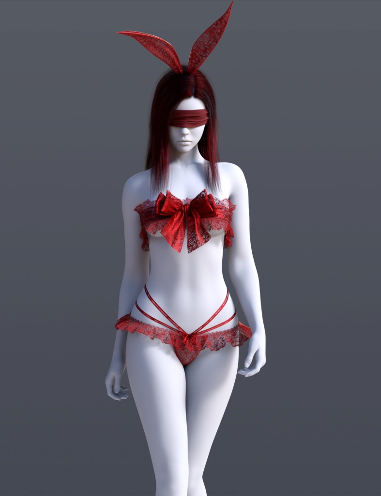 dForce BS Lace Bunny Girl Outfit for Genesis 9