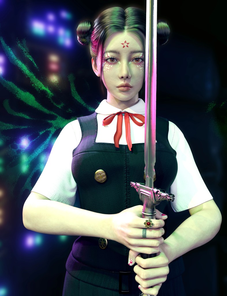 Vo Lrene HD Character, Hair, and Outfit for Genesis 9 Bundle