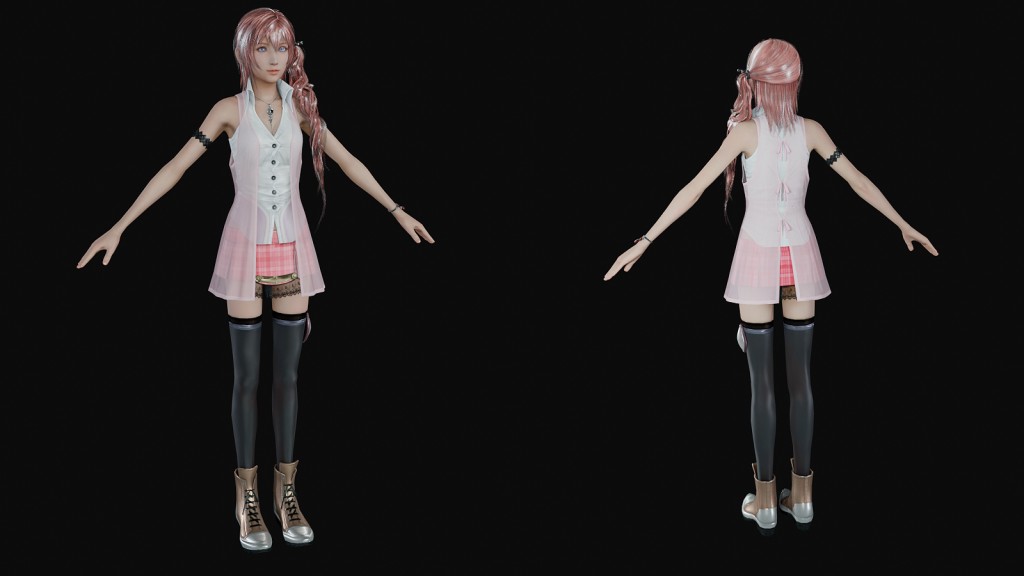 Serah Farron Premium for Blender 3