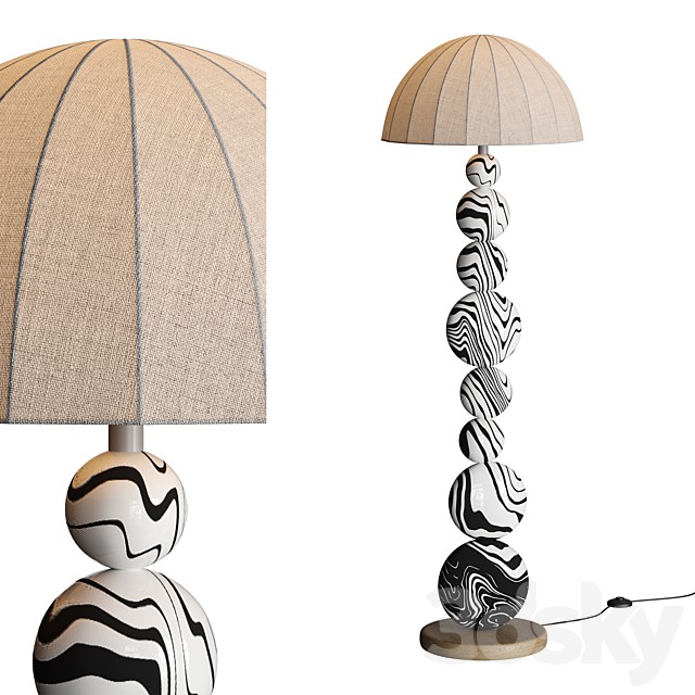 Zebra Floor Lamp