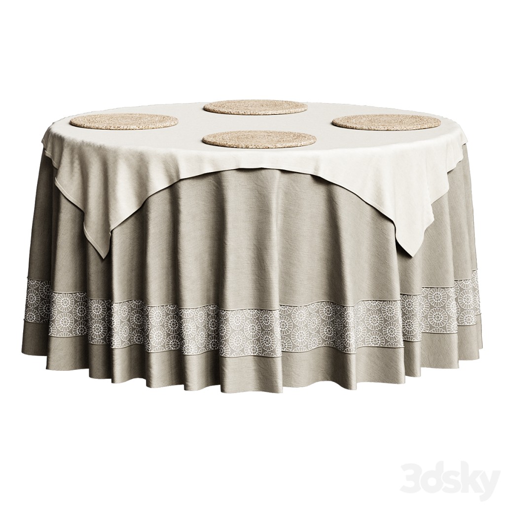 Tablecloth for round table IL-1