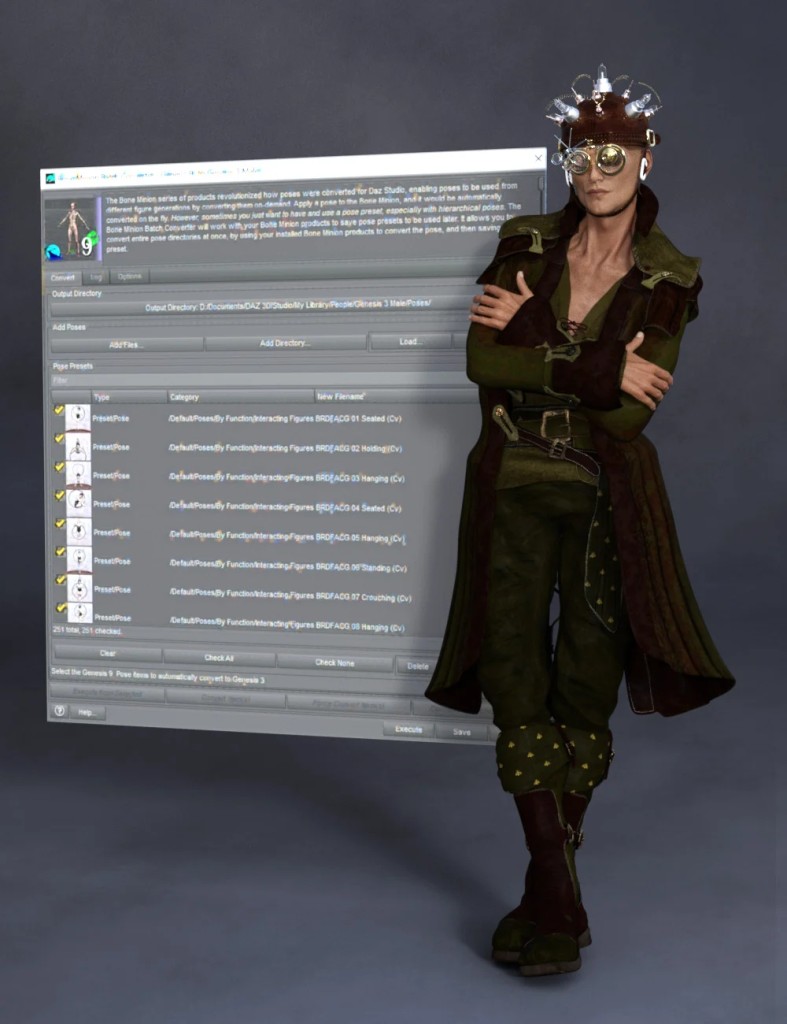 Bone Minion Batch Converter for Genesis 9 Poses
