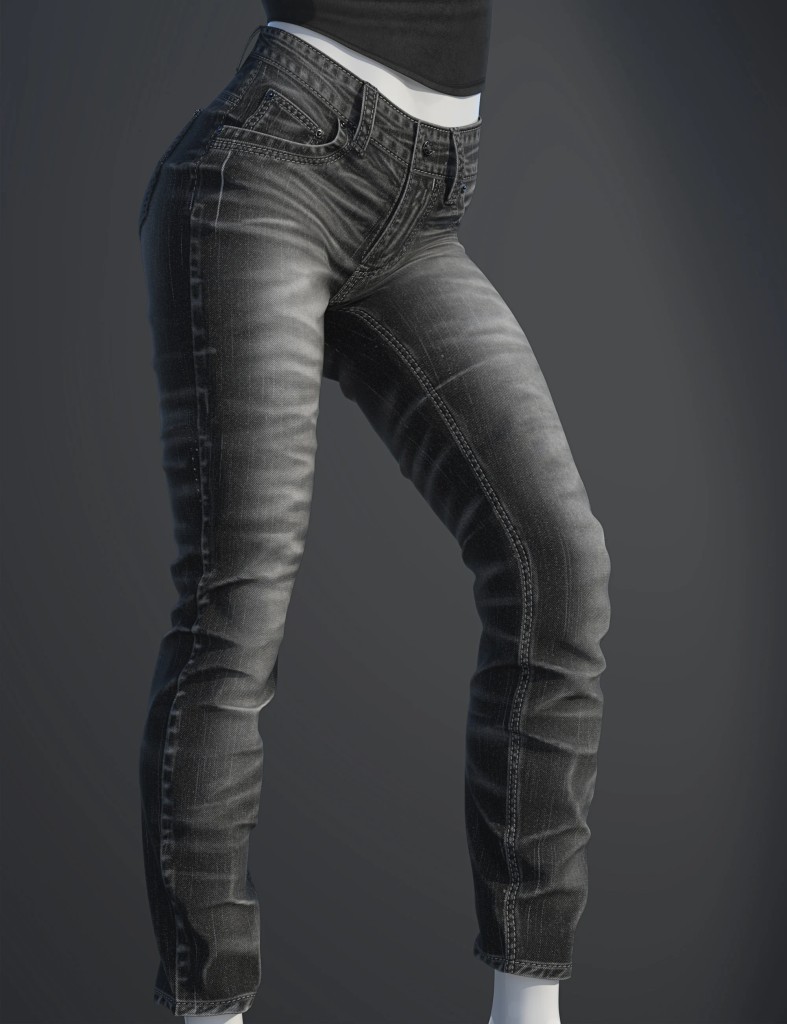 dForce SU Fashion Long Jeans for Genesis 9, 8.1, and 8 Female