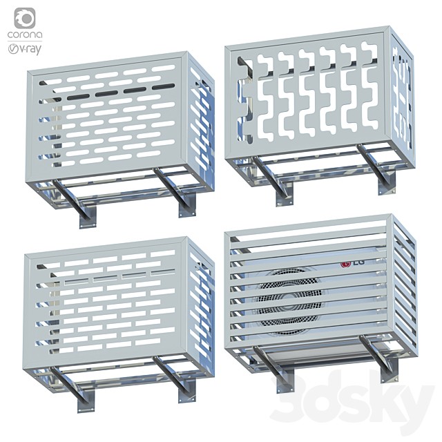 Set of decorative boxes for air conditioner + LG air conditioner