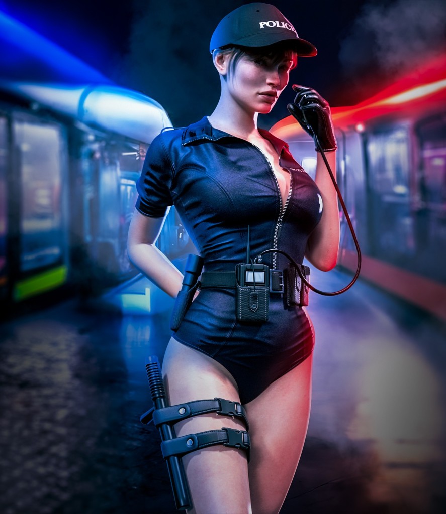 Sexy Cop outfit for Genesis 9, 8 and 8.1 Female