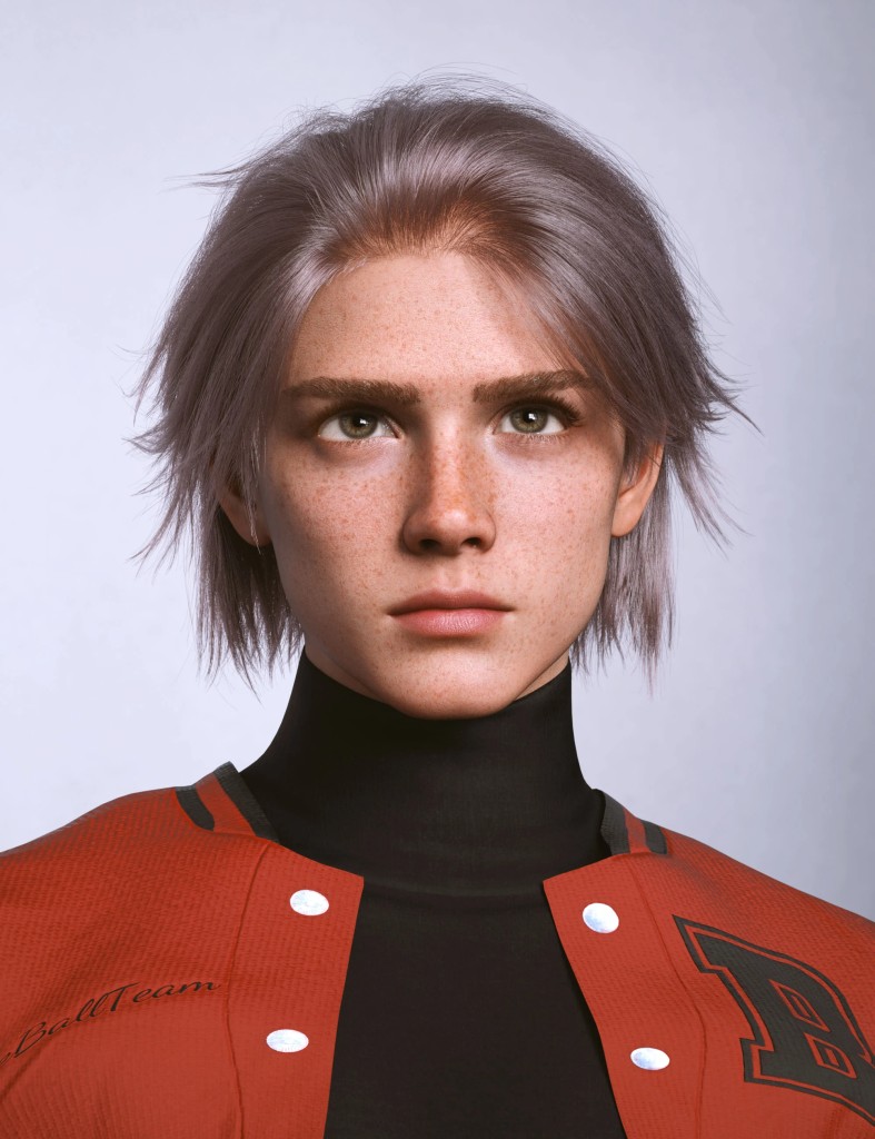 dForce AK Pretty Hair for Genesis 9