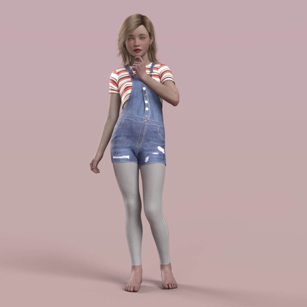 Flora Teen Character Morph for G8 and G8.1
