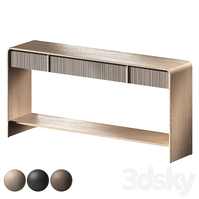 RH Alora console with drawers. 3 wood color options