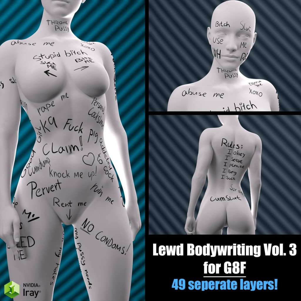 Lewd Body Writing for G8F – Vol. 3