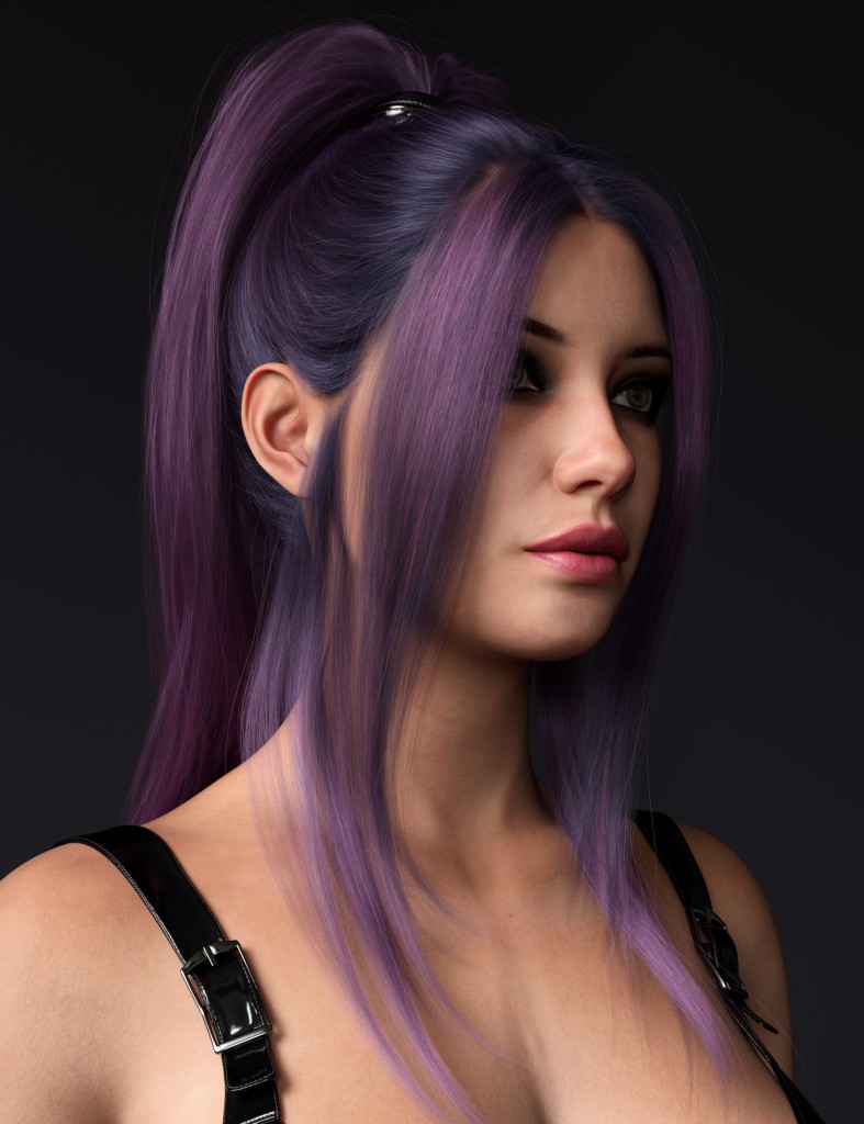 3-in1 Gothic Style Ponytail Hair Color Expansion