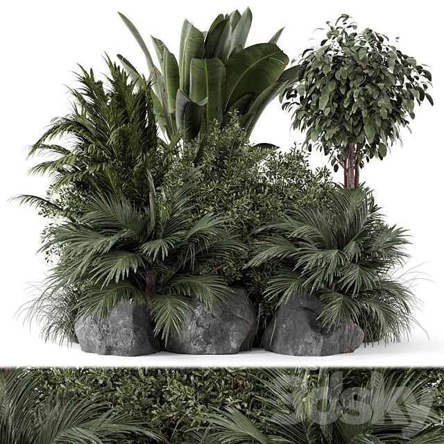 Outdoor Garden Set Bush and Tree - Garden Set 1919
