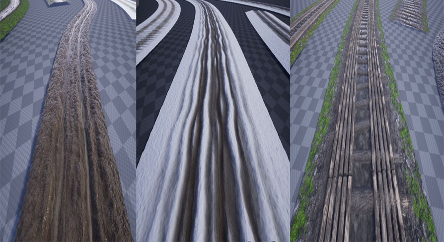 [UE4.26] Muddy Roads Mat Pack