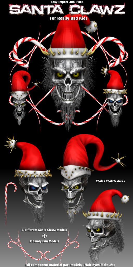 Santa ClawZ .OBJ Pack
