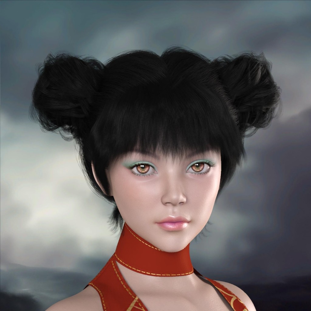 Prae-Kuma Hair For G8/G9 Daz