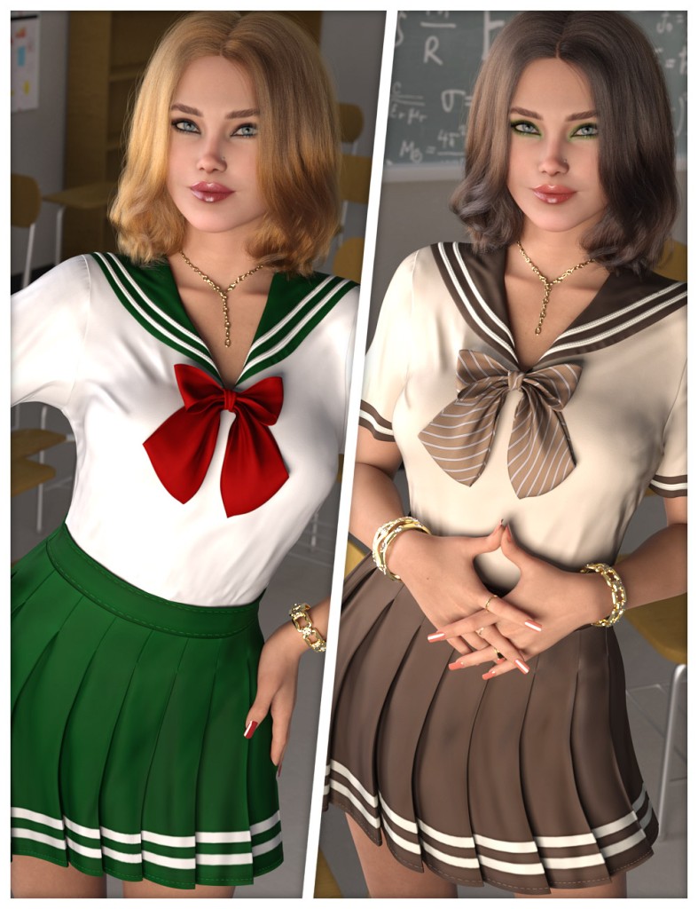 High School Textures for dForce SU JK Suit
