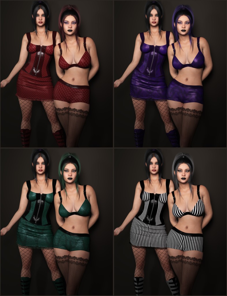 Texture Expansion for Multi-Style Gothic Outfit for Genesis 9