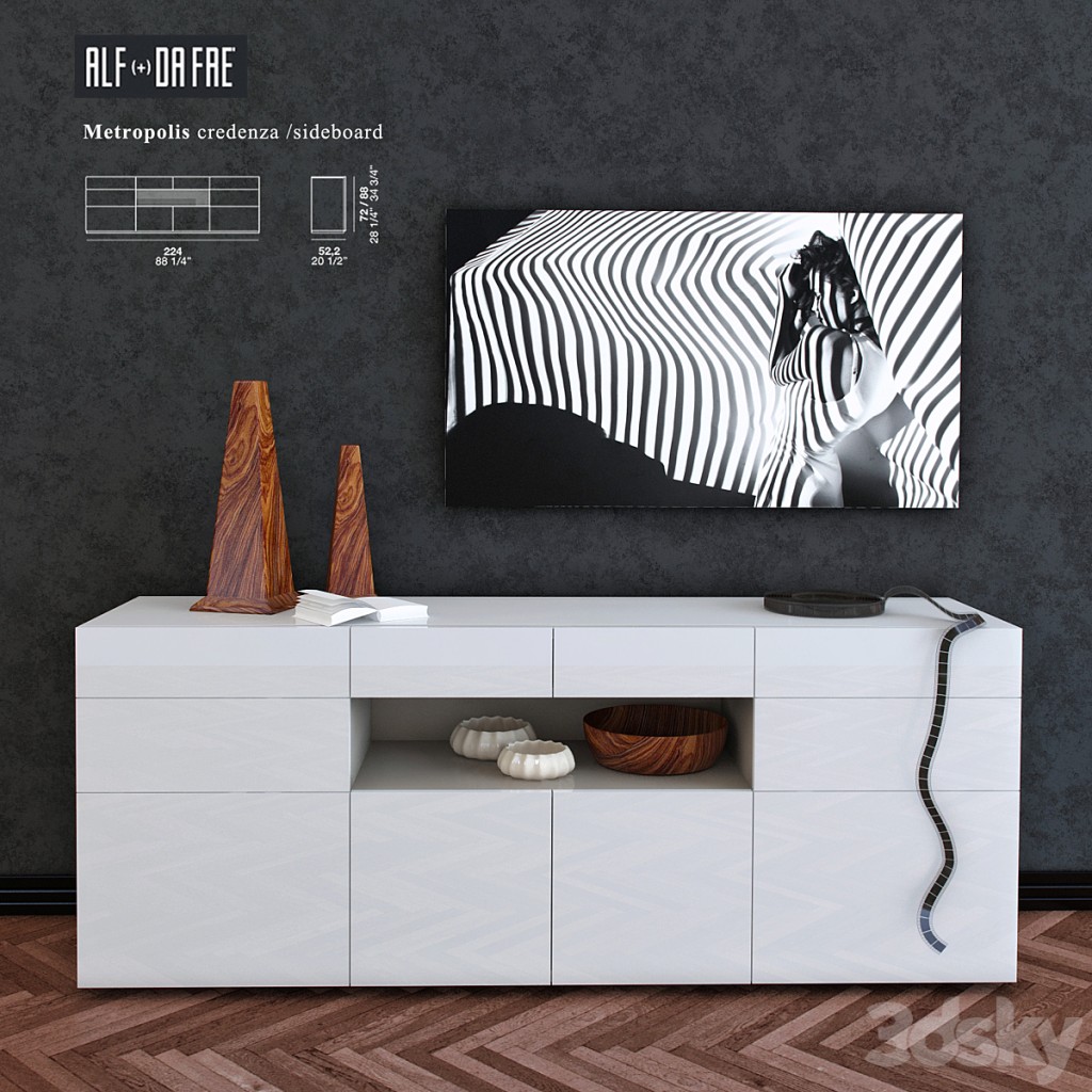 Tumba chest of drawers METROPOLIS (Alf + Dafrè) Composition 2