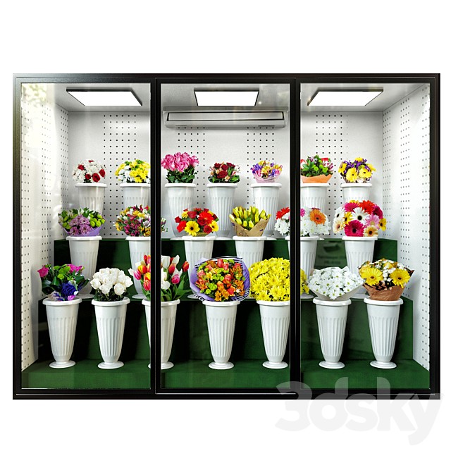 Refrigerated display for flowers