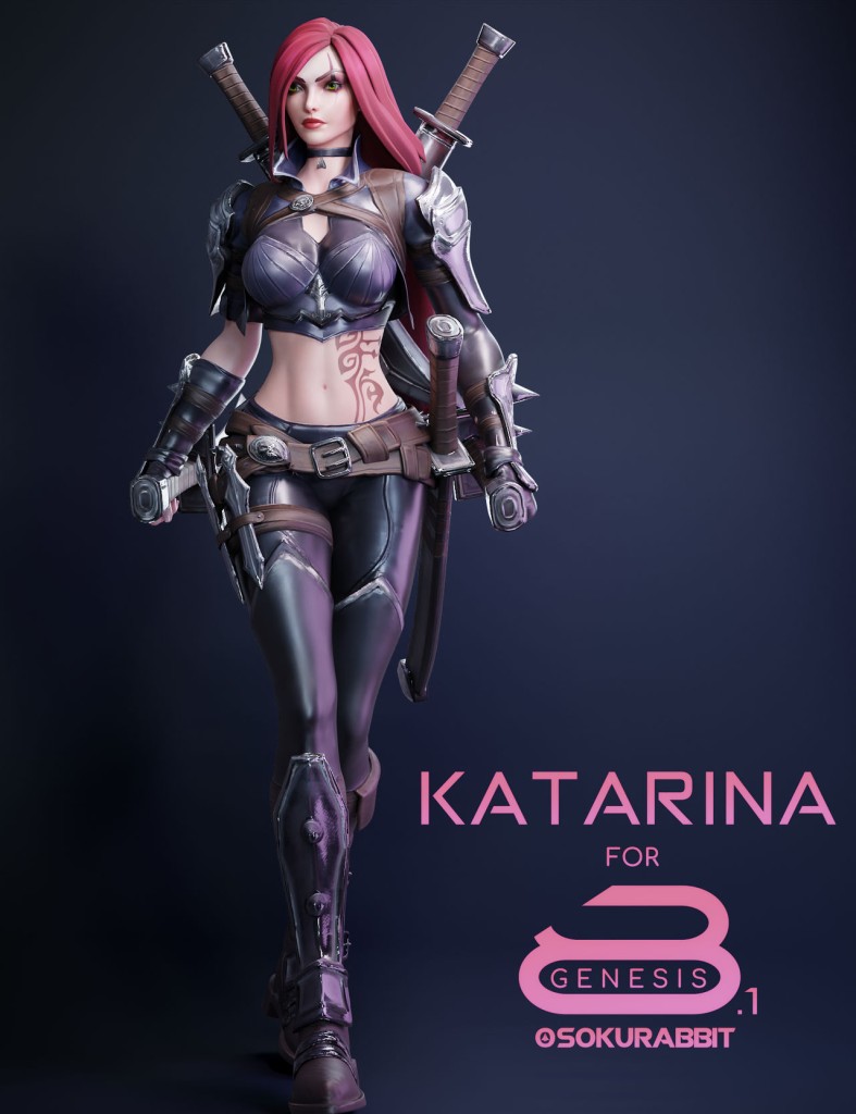 Katarina For Genesis 8 and 8.1 Female