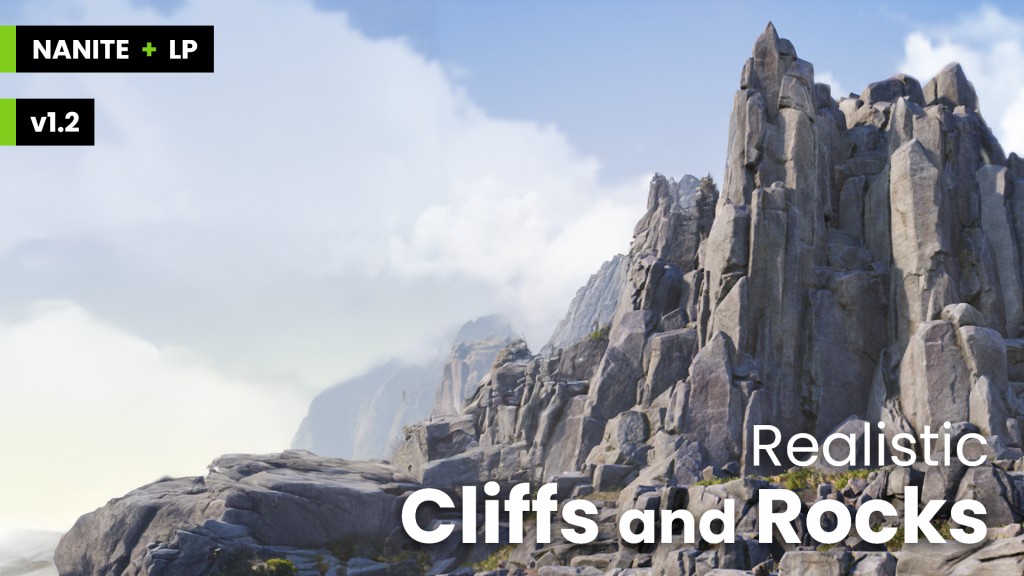 Realistic Looking Cliff and Rock Pack UE4.27