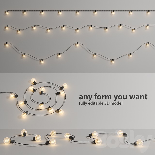 Editable Garland Lights Set 2