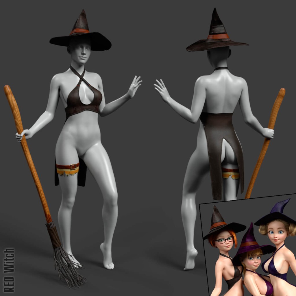 Red Witch for Genesis 8 Female