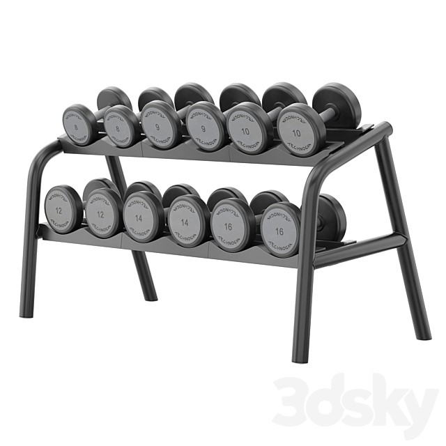 Technogym Urethane Dumbbells Rack