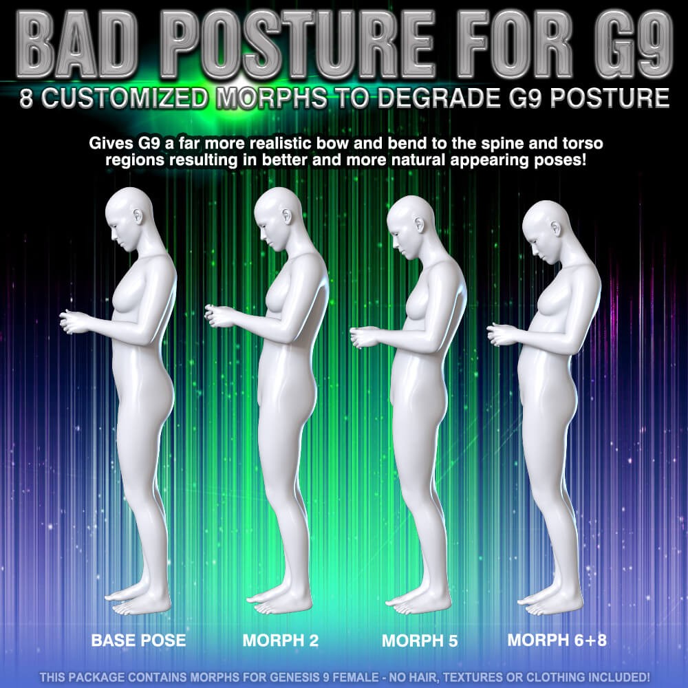 Sonsy Bad Posture Morphs for Genesis 9