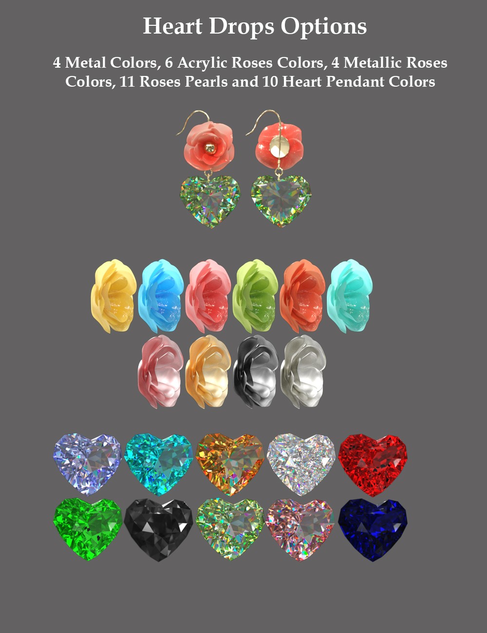 Sparkly Earrings for Genesis 9