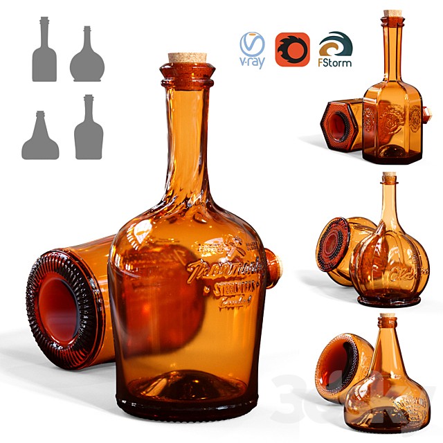 Old glass bottle