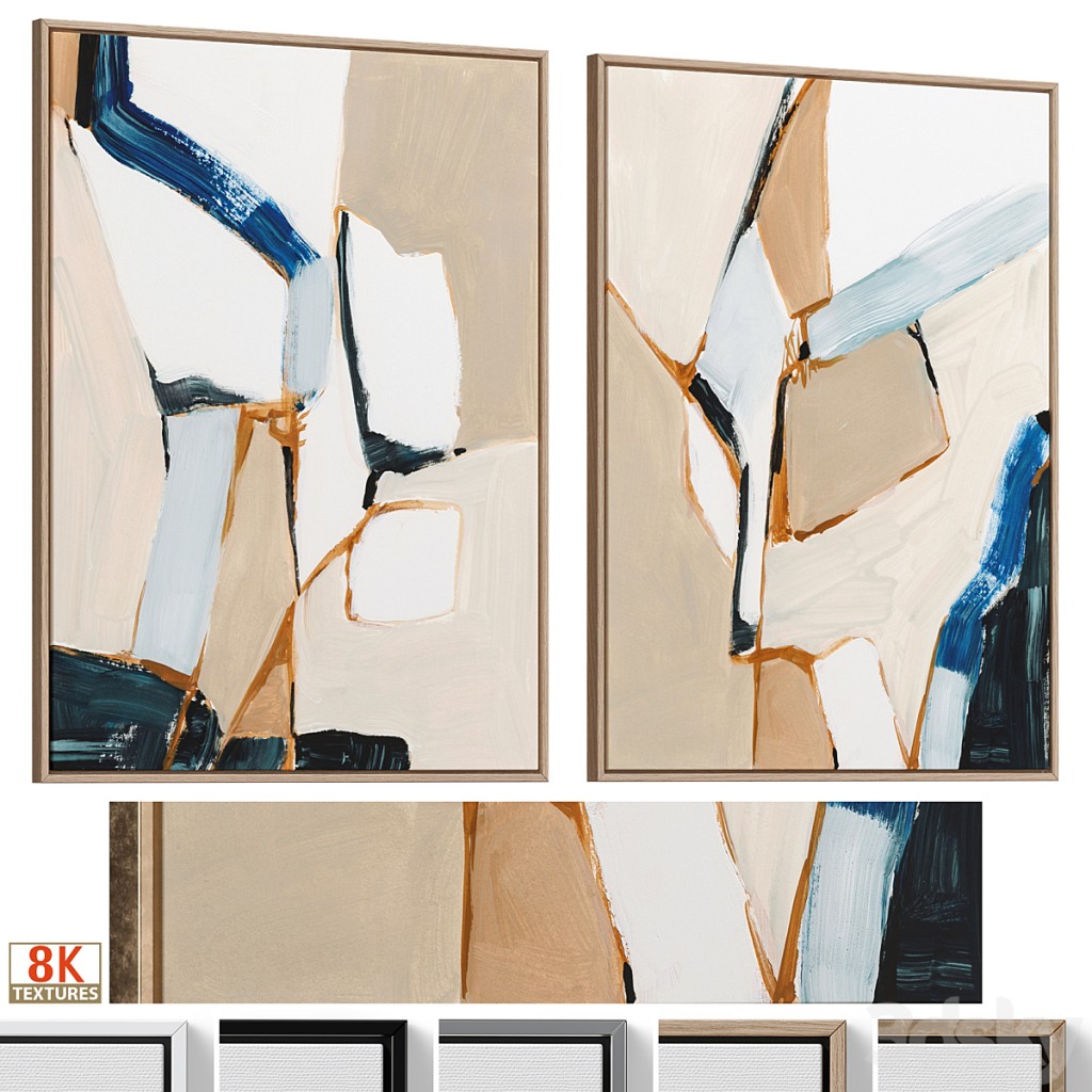 Accent Abstract Neutral Textured Wall Art C-918