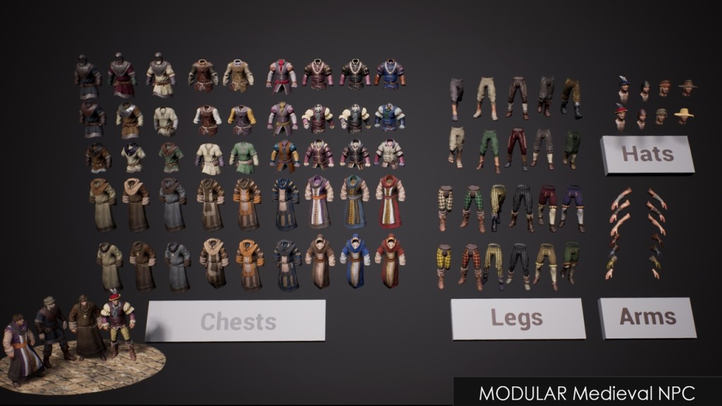 Modular Medieval NPC – Metahuman – Male/Female