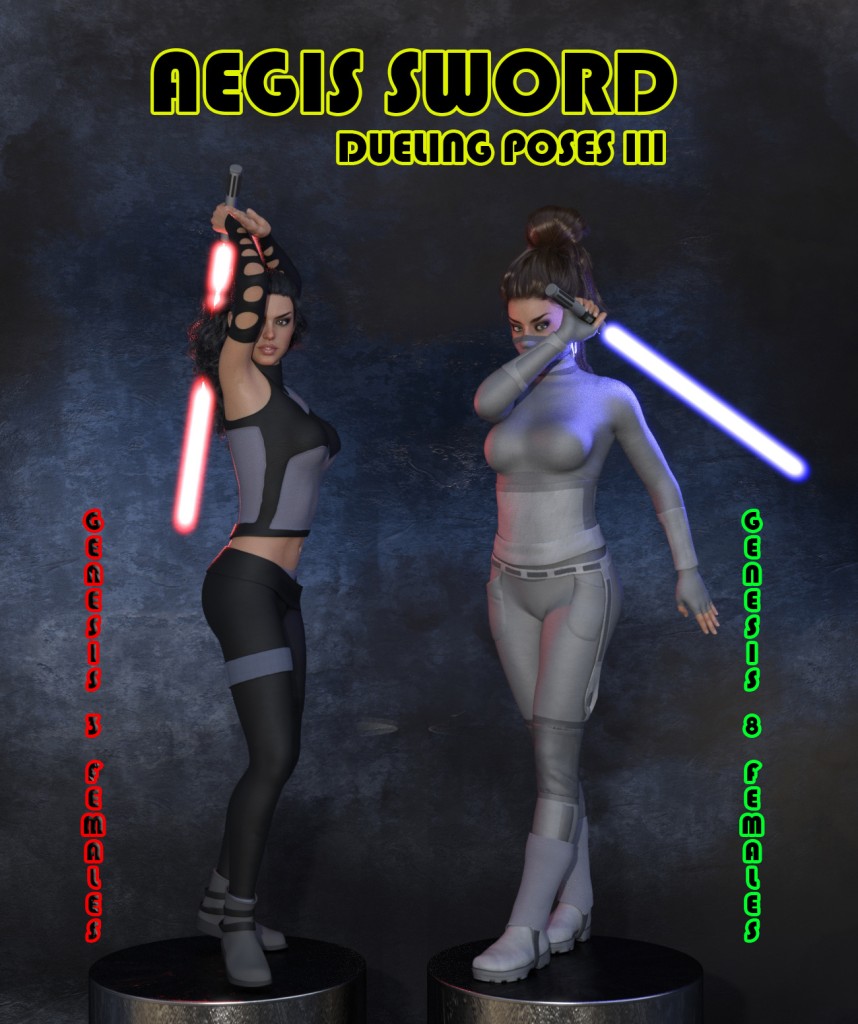 Aegis Sword: Dueling Poses III For Genesis 3 & 8 Females