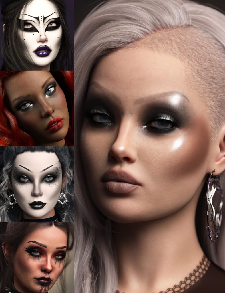 Dark Dahlia LIE Makeup for Genesis 9