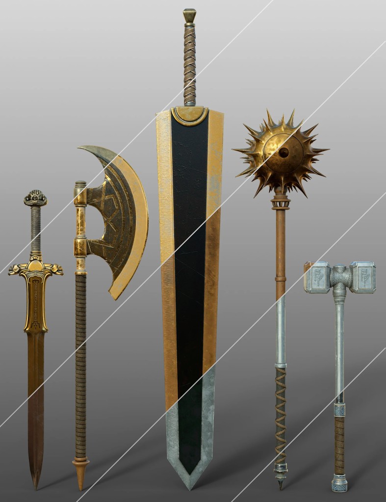 Fury Barbarian Weapon for Genesis 9 Texture Add-On