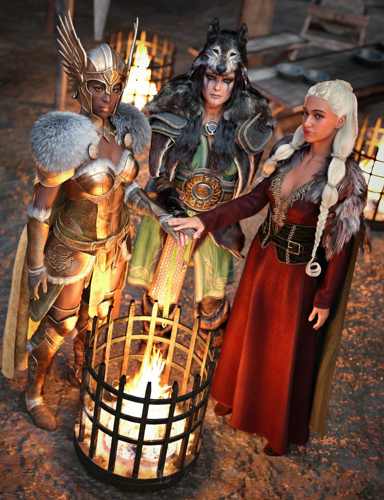 Feminine Viking Outfit Bundle for Genesis 9