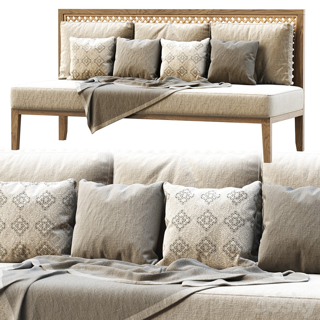 Karen wooden garden four-seater sofa GD4 by Bpoint / Four-seater garden sofa