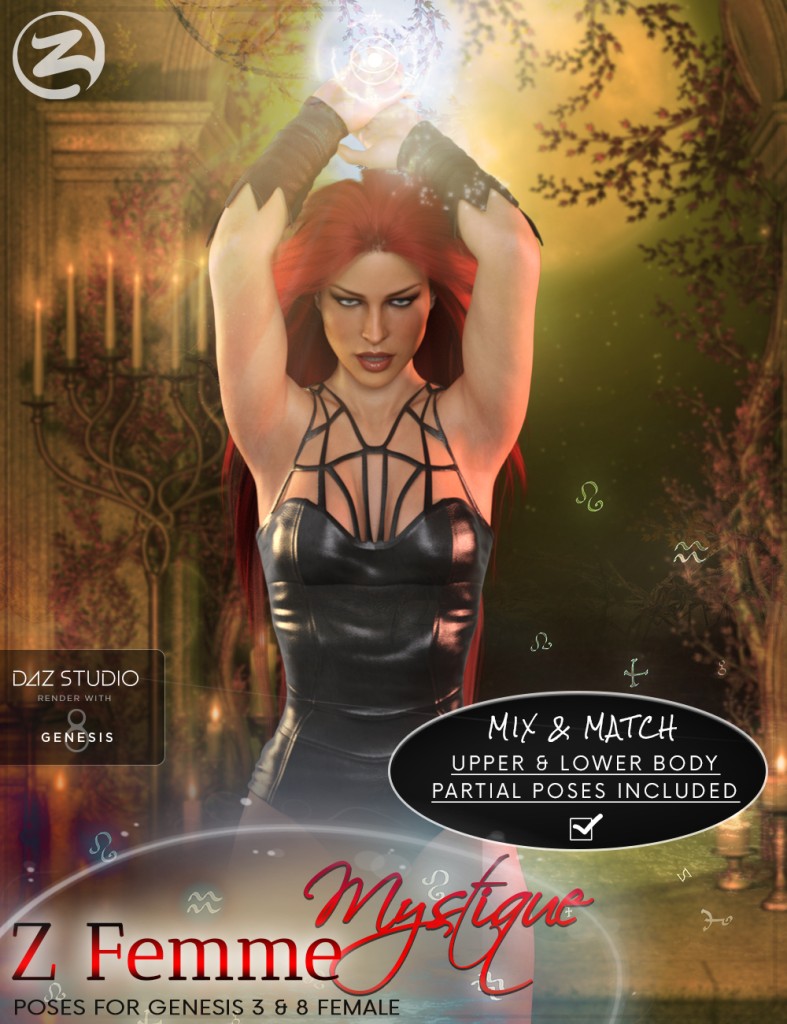 Z Femme Mystique - Poses for Genesis 3 & 8 Female