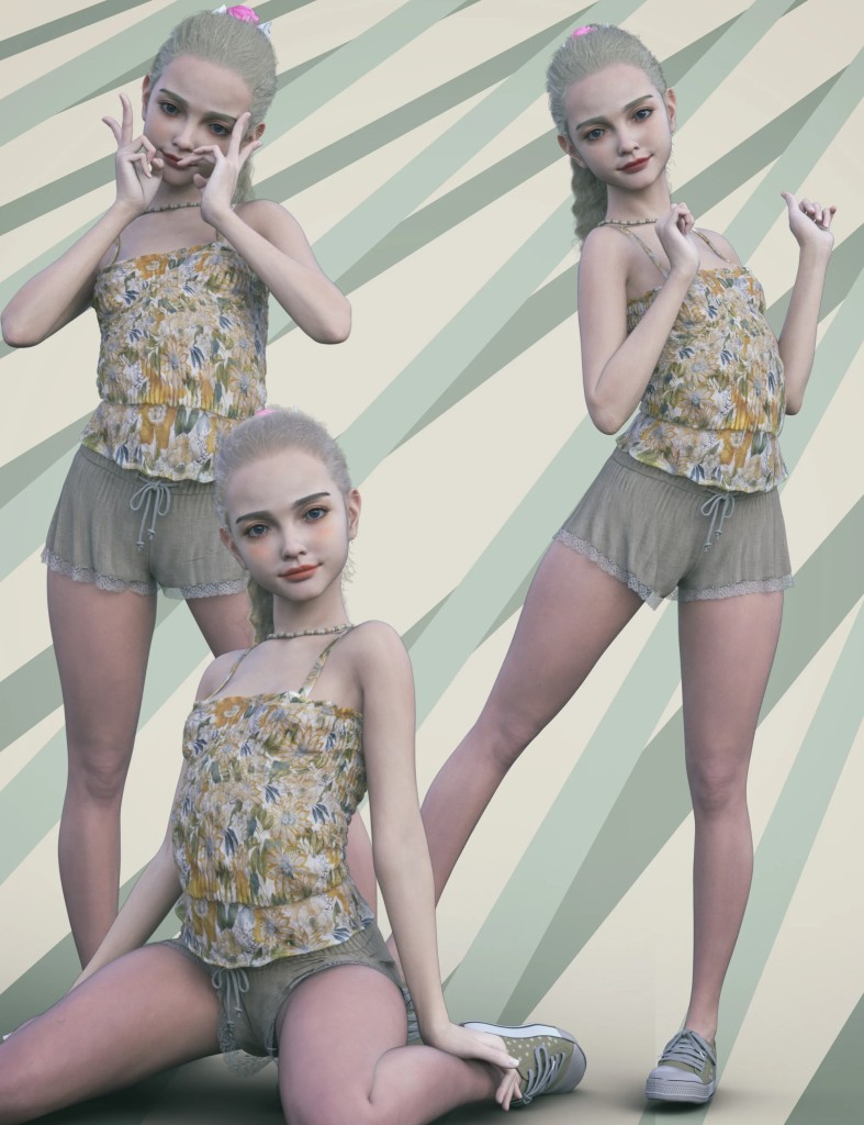 GF White Pigeona Poses for Genesis 8 Female and Genesis 9