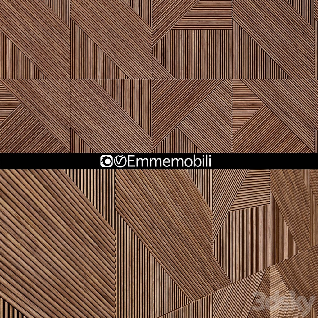 Emmemobili STRIPES BOISERIEwalnut panels